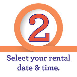 Step 2 - Select Your Rental Date & Time