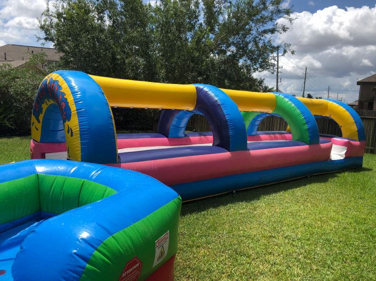 WILD SPLASH 28' SLIP & SLIDE WATER SLIDE Bounce House Rentals Katy TX