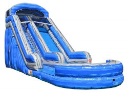 18' Blue Volcano Water Slide